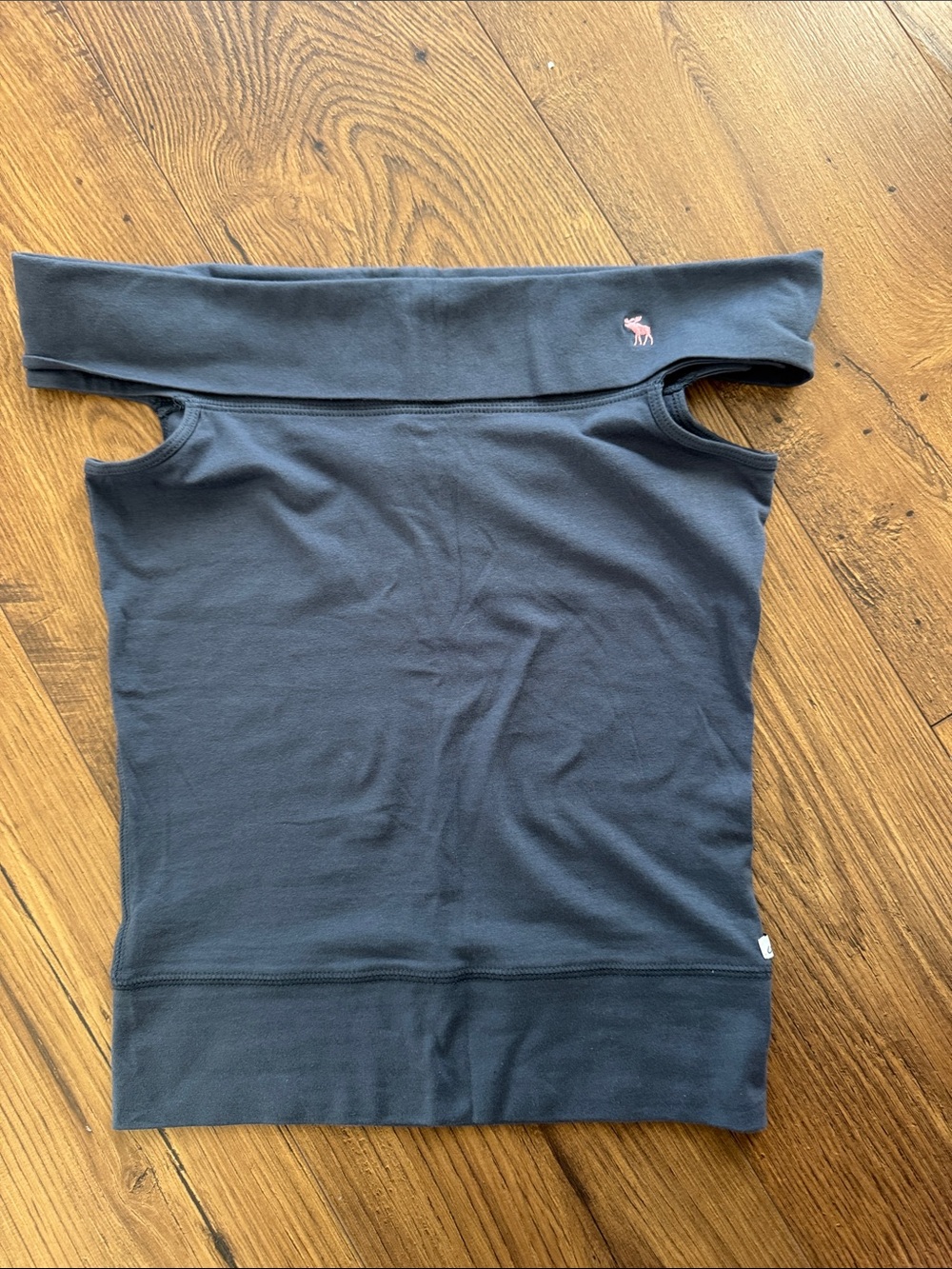 Abercrombie & Fitch Navy Fold-Over Off-Shoulder Camisole